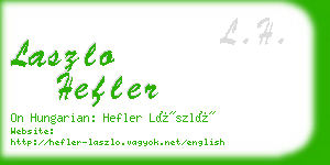 laszlo hefler business card